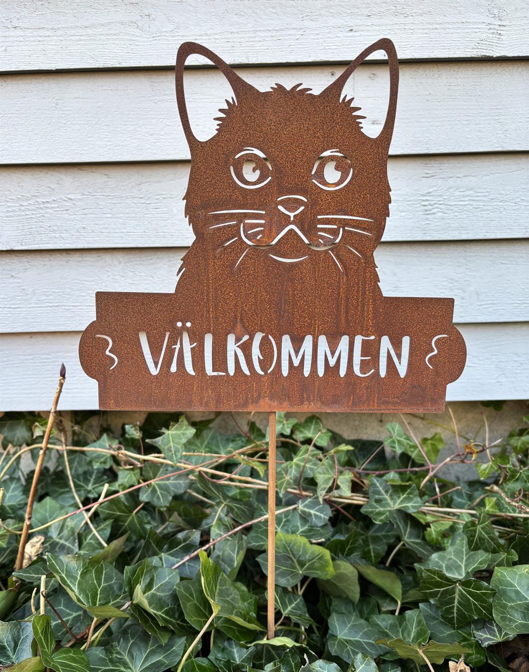 Kattskylt Välkommen